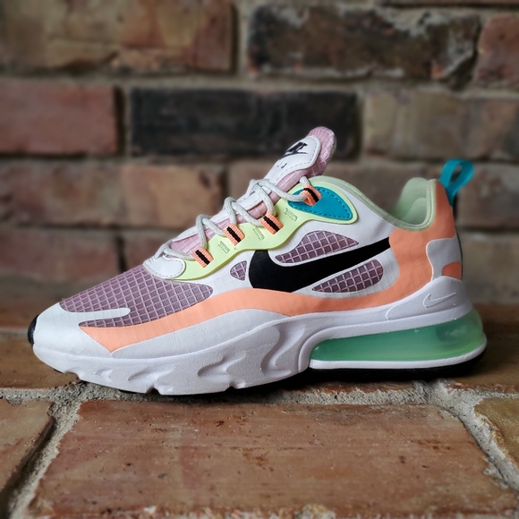 Nike Shoes - Nike Air Max 270 React Running Shoes Multicolor Neon Women's Size 8.5 CJ0620-600